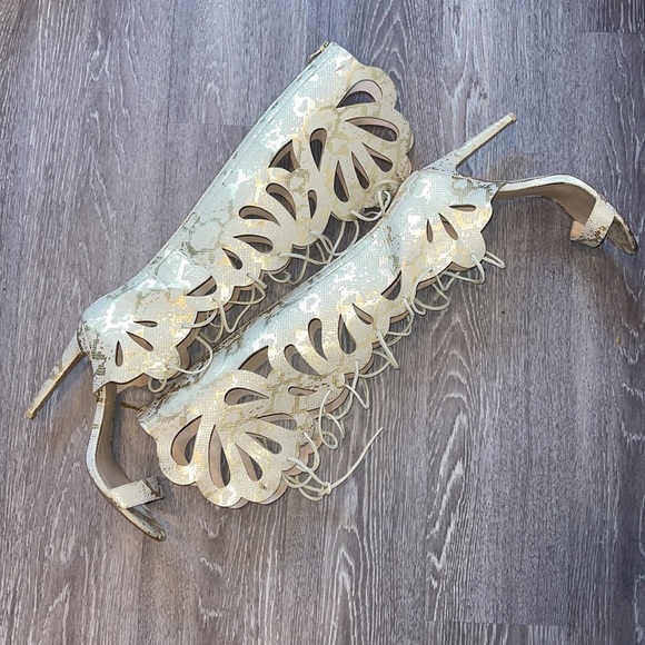 Bebe Snake Print Heels - Picture 6 of 8